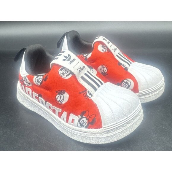 adidas Other - Adidas Disney Superstar 360 Mickey Mouse Infant Toddler Slip On Shoes Sz 5K